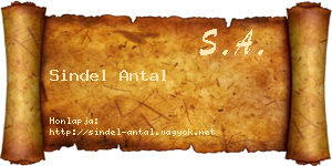 Sindel Antal névjegykártya